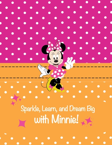 Free Minnie Mouse Binder Cover Template to Edit Online