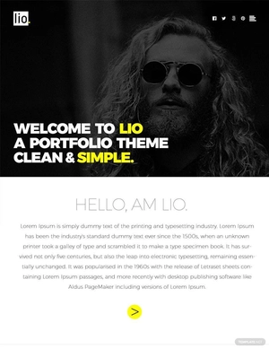 Photographer Portfolio PSD Website Template