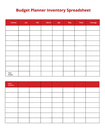 Free Budget Planner Inventory Spreadsheet Template to Edit Online