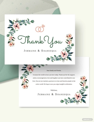Engagement Thank You Card Template