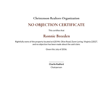 Free No Objection Certificate Template to Edit Online Free No Objection Certificate Template to Edit Online