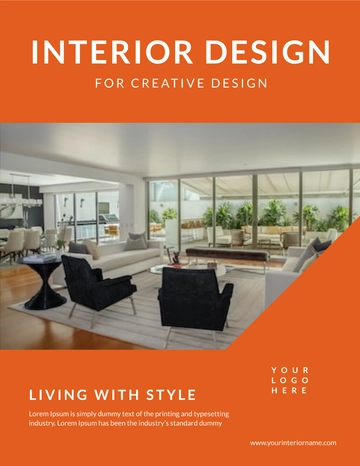 Free Square Interior Magazine Template to Edit Online