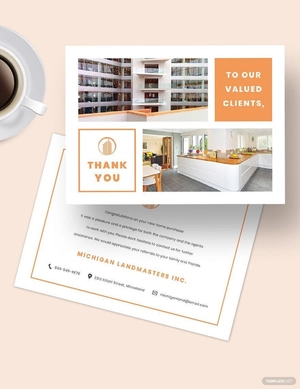 Real Estate Business Thank You Card Template