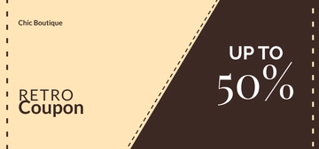Free Retro Blank Coupon Template to Edit Online