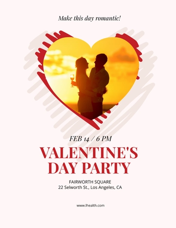 Free Valentine's Day Heart Flyer Template to Edit Online