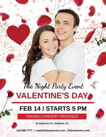 Free Valentine's Day Party Flyer Template to Edit Online