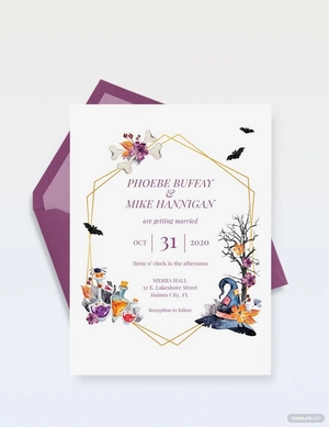 Halloween Wedding Invitation Template