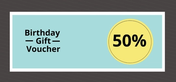 Free Simple Birthday Voucher Template to Edit Online