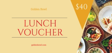 Free Lunch Voucher Template to Edit Online