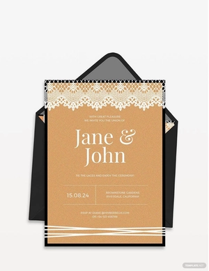 Lace Wedding Invitation Template