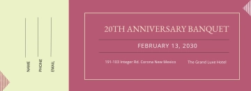 Free Banquet Ticket Template to Edit Online