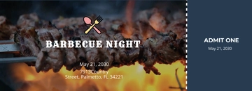 Free Barbecue Ticket Template to Edit Online