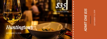 Free Dinner Ticket Template to Edit Online