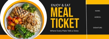 Free Meal Ticket Template to Edit Online