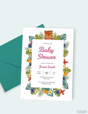 Luau Baby Shower Invitation Template