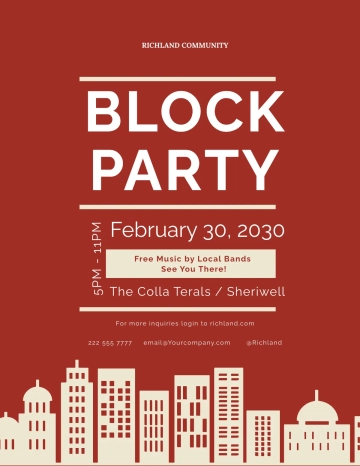 Free Block Party Flyer Template to Edit Online Free Block Party Flyer Template to Edit Online
