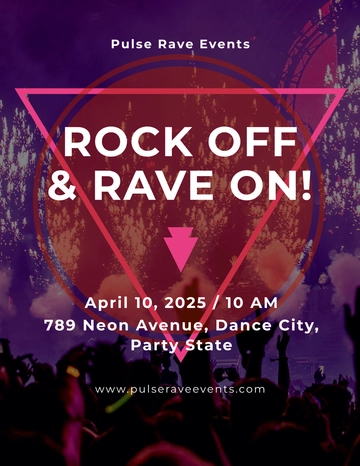 Free Rave flyer Template to Edit Online