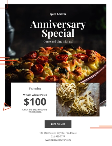 Restaurant Flyer Template - Edit Online & Download