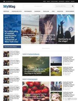 Magazine Style PSD Website Template