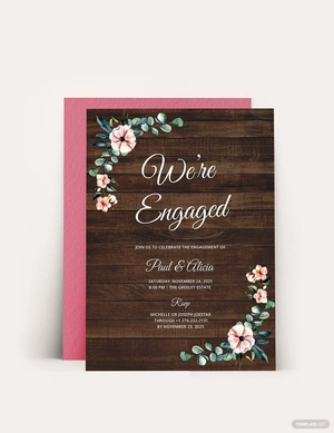 Rustic Engagement Invitation Template