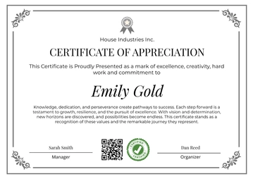 Free Employee Performance Certificate Template to Edit Online