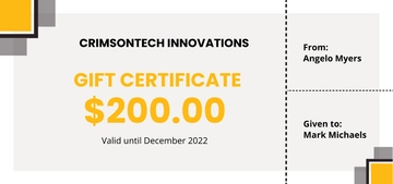 Free Modern Company Gift Certificate Template to Edit Online