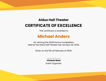 Free Dance Award Certificate Template to Edit Online