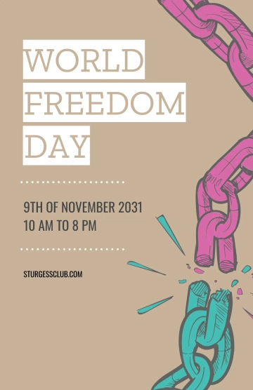 Free World Freedom Day Poster Template to Edit Online