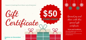 Free Creative Holiday Gift Certificate Template - Edit Online & Download to Edit Online