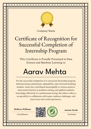 Free Modern Internship Certificate Template to Edit Online