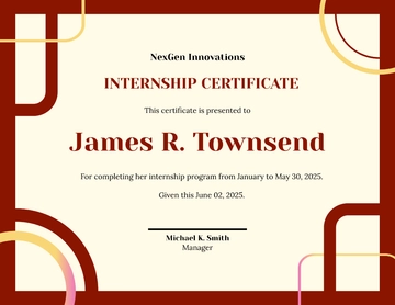 Free Student Internship Certificate Template to Edit Online