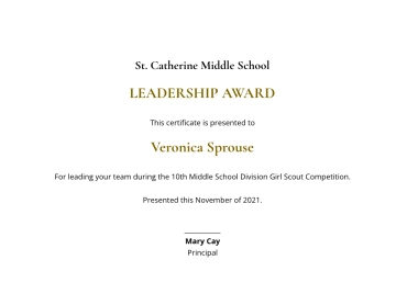 Free Leadership Certificate Template to Edit Online