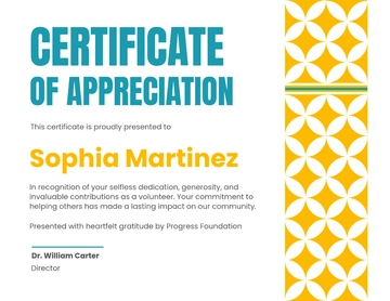 Volunteer Appreciation Certificate Template - Edit Online & Download
