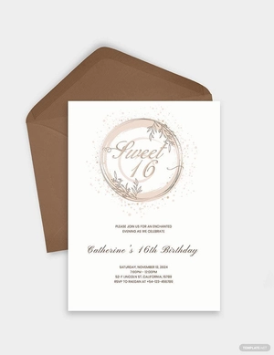 Sweet 16 Birthday Invitation Template