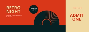 Free Retro Ticket Template to Edit Online