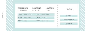 Free Travel Ticket Template to Edit Online