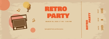 Free Vintage Ticket Template to Edit Online