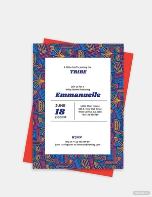 Tribal Baby Shower Invitation template