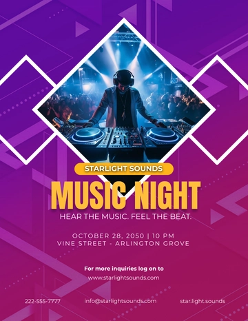 Free Music Flyer Template to Edit Online
