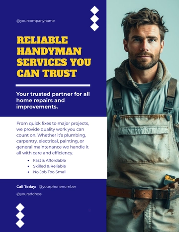 Free Handyman Flyer Template to Edit Online