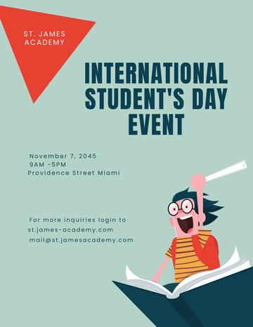 Free International Student's Day Flyer Template to Edit Online