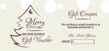 Free Christmas Food Gift Voucher Template to Edit Online