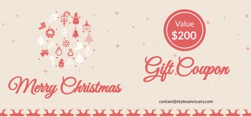 Free Christmas Discount Coupon Template to Edit Online