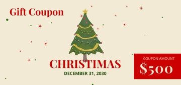 Free Christmas Gift Coupon Template to Edit Online