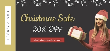Free Christmas Sale Coupon Template to Edit Online