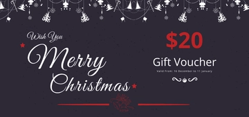 Free Generic Christmas Gift Voucher Template to Edit Online