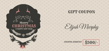 Free Vintage Christmas Gift Coupon Template to Edit Online