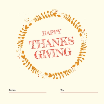 Free Thanksgiving Label Template to Edit Online