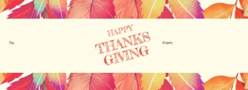 Free Simple Thanksgiving Label Template to Edit Online