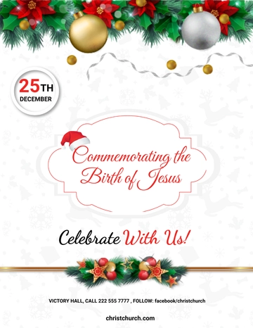 Free Christmas Church Flyer Template to Edit Online
